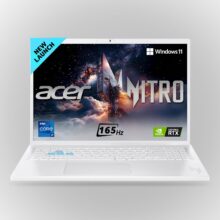 acer Nitro Lite 16,13th Gen, Intel Core i7 13620H Processor,NVIDIA GeForce RTX 3050-6 GB GDDR6,16GB/ 512 GB,16.0"/40.64 cm,165 Hz, Win 11 Home, White, 1.95 kg, NL16-71G, Backlit KB,Gaming Laptop